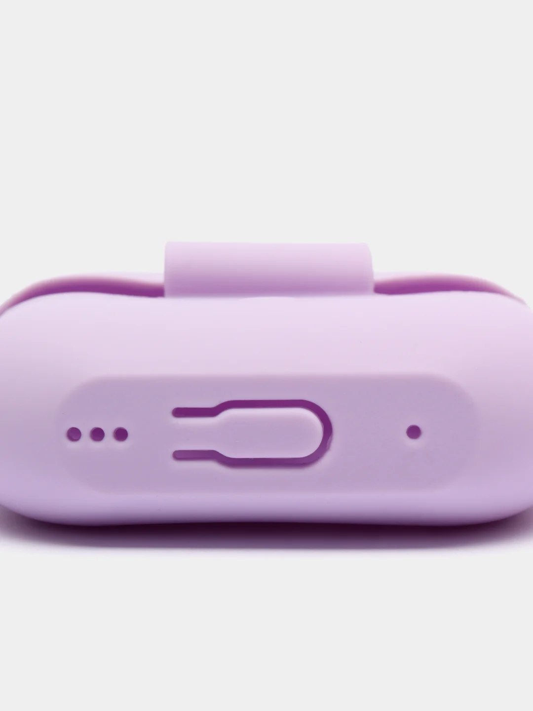 Фиолетовый чехол для наушников Apple AirPods Pro 2 силиконовый с карабином