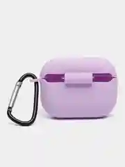 Фиолетовый чехол для наушников Apple AirPods Pro 2 силиконовый с карабином