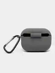 Тёмно-серый чехол для наушников Apple AirPods Pro 2 силиконовый с карабином