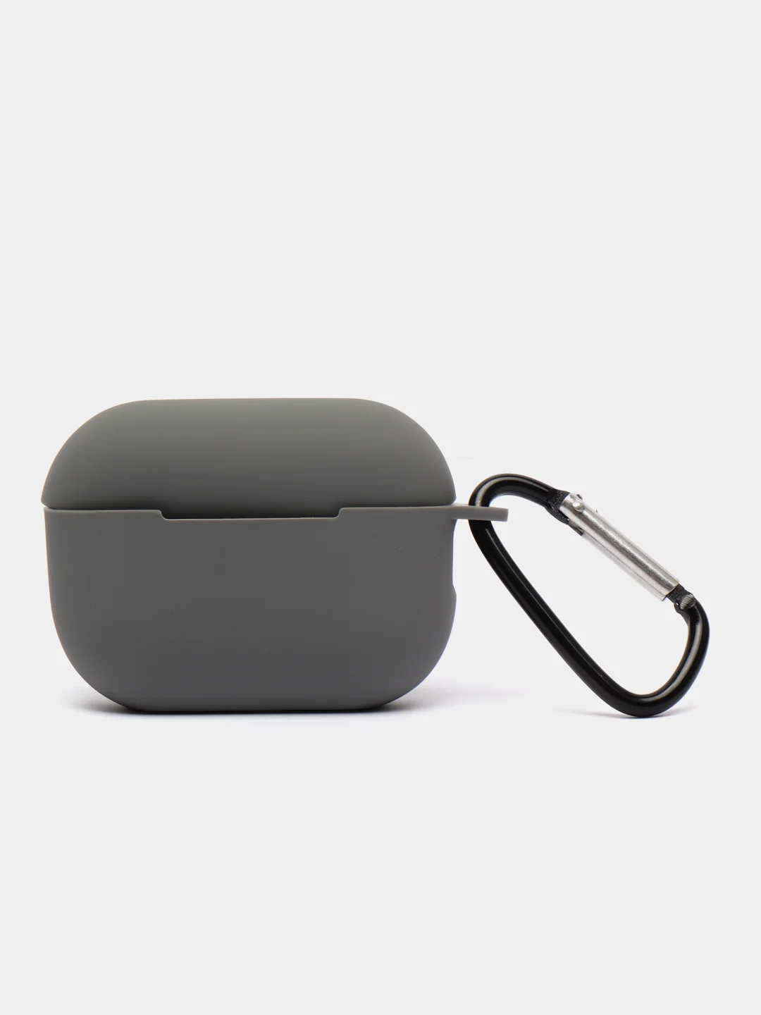 Тёмно-серый чехол для наушников Apple AirPods Pro 2 силиконовый с карабином