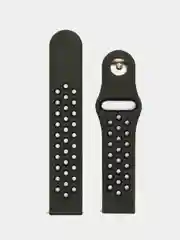 Зелёный хаки силиконовый ремешок для Xiaomi Amazfit Bip, Huawei, Haylou, Samsung, 20 мм, с кнопкой