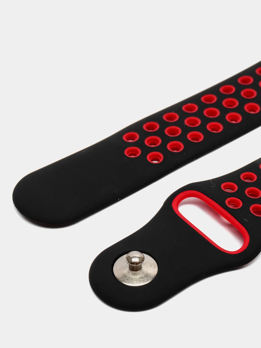 Бордовый силиконовый ремешок для Xiaomi Amazfit Bip, Huawei, Haylou, Samsung, 20 мм, с кнопкой