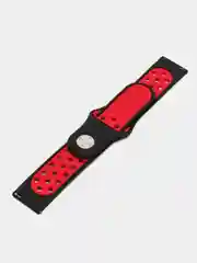 Бордовый силиконовый ремешок для Xiaomi Amazfit Bip, Huawei, Haylou, Samsung, 20 мм, с кнопкой