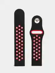 Бордовый силиконовый ремешок для Xiaomi Amazfit Bip, Huawei, Haylou, Samsung, 20 мм, с кнопкой