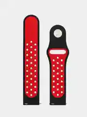 Бордовый силиконовый ремешок для Xiaomi Amazfit Bip, Huawei, Haylou, Samsung, 20 мм, с кнопкой