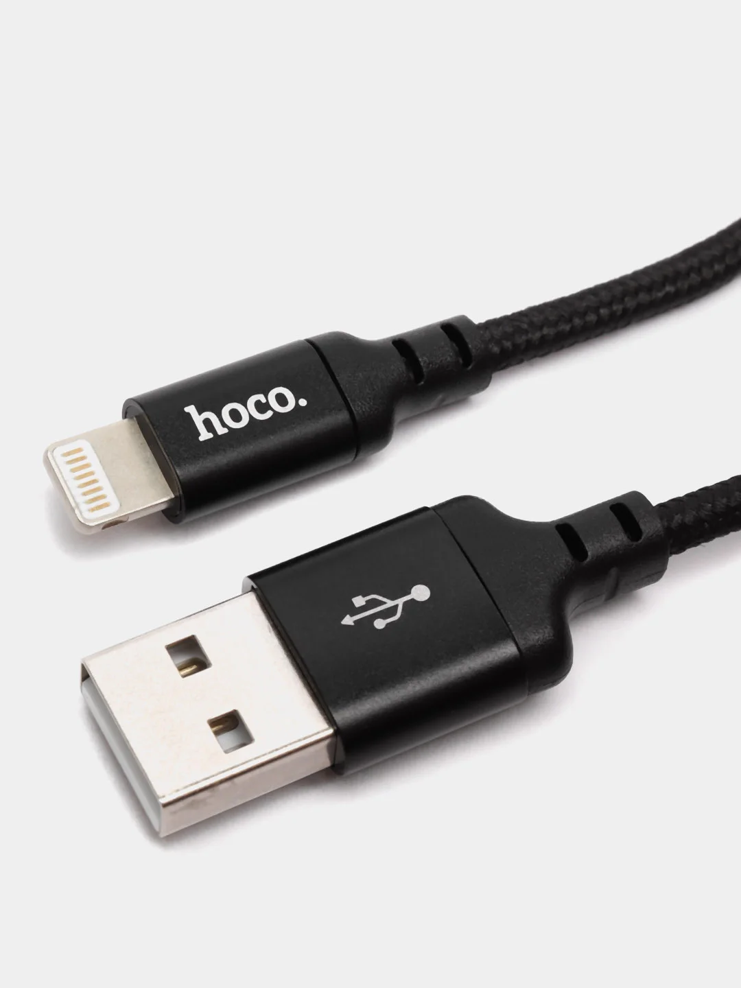 Черный кабель зарядный для телефона HOCO X14 для Lightning iPhone