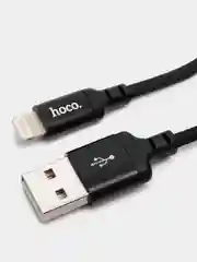 Черный кабель зарядный для телефона HOCO X14 для Lightning iPhone