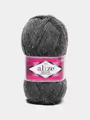 Тёмно-серый пряжа носочная Alize Superwash Comfort Socks, 75% шерсть 25% полиамид, 100 г, 420 м