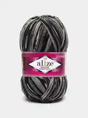 Угольный пряжа носочная Alize Superwash Comfort Socks, 75% шерсть 25% полиамид, 100 г, 420 м