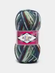 Мятный пряжа носочная Alize Superwash Comfort Socks, 75% шерсть 25% полиамид, 100 г, 420 м