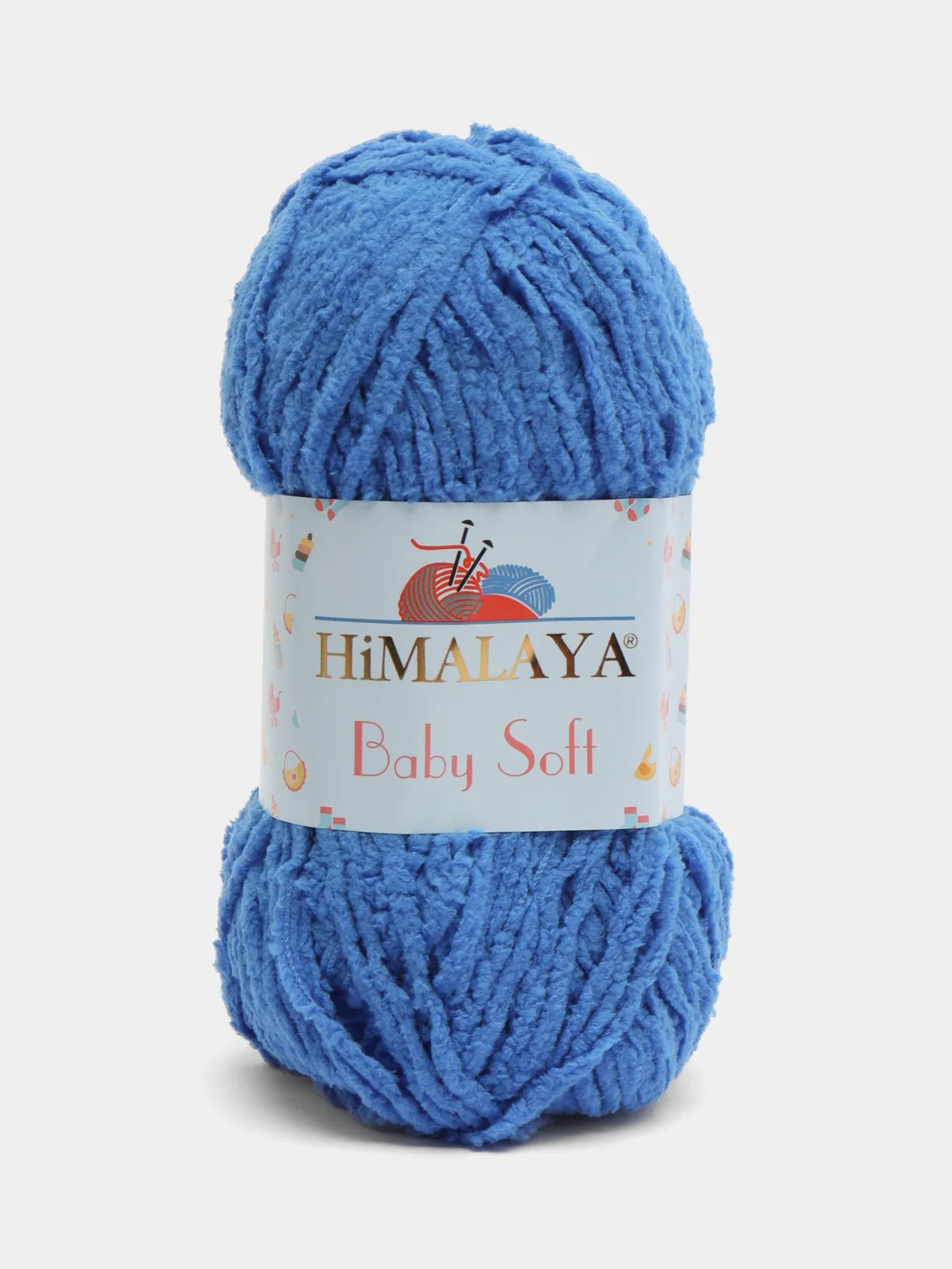 Синий пряжа плюшевая Himalaya "Baby Soft", 100% полиэстер, 115 м, 50 г