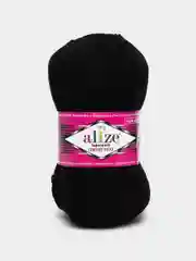 Черный пряжа носочная Alize Superwash Comfort Socks, 75% шерсть 25% полиамид, 100 г, 420 м