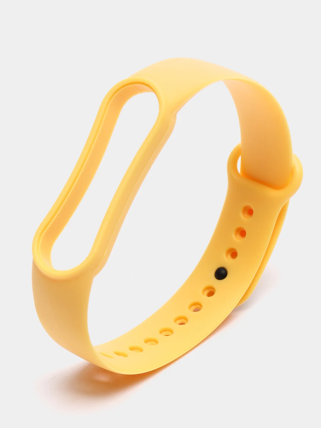 Желтый ремешок силиконовый для фитнес браслета Xiaomi Mi Band 5 Mi Band 6 (Ми Банд 5 Ми Банд 6)