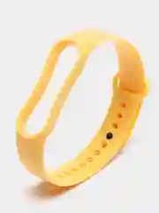 Желтый ремешок силиконовый для фитнес браслета Xiaomi Mi Band 5 Mi Band 6 (Ми Банд 5 Ми Банд 6)