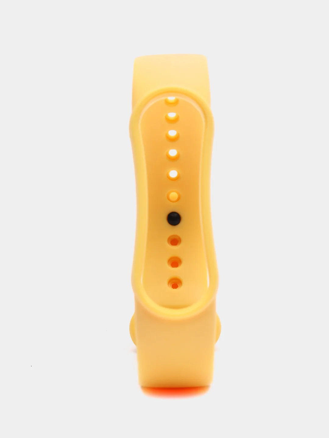 Желтый ремешок силиконовый для фитнес браслета Xiaomi Mi Band 5 Mi Band 6 (Ми Банд 5 Ми Банд 6)
