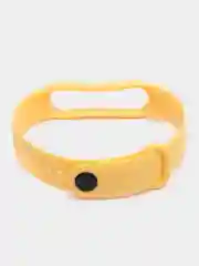 Желтый ремешок силиконовый для фитнес браслета Xiaomi Mi Band 5 Mi Band 6 (Ми Банд 5 Ми Банд 6)