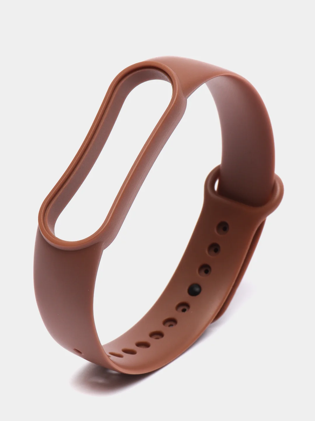 Коричневый ремешок силиконовый для фитнес браслета Xiaomi Mi Band 5 Mi Band 6 (Ми Банд 5 Ми Банд 6)