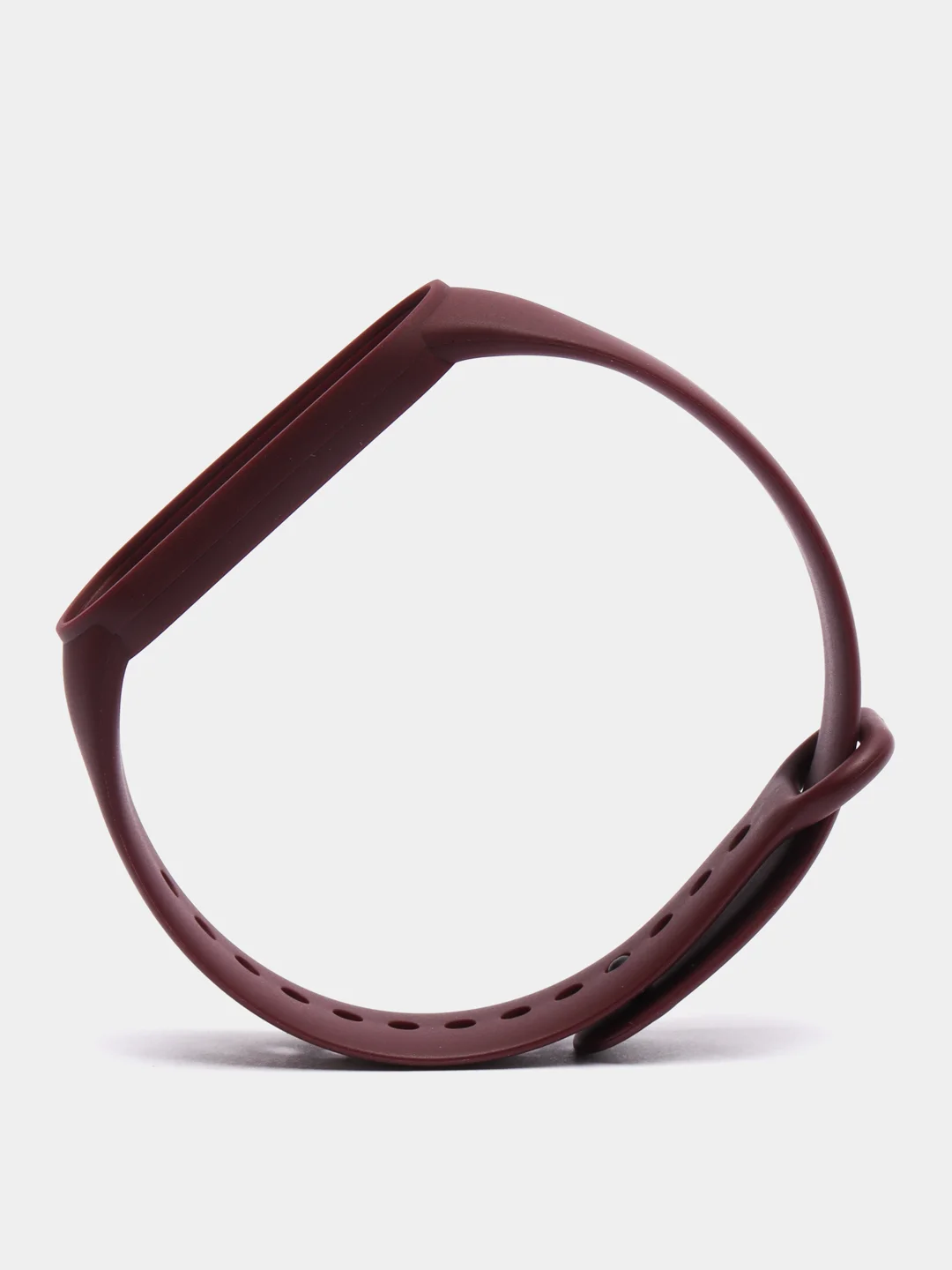 Тёмно-бордовый ремешок силиконовый для фитнес браслета Xiaomi Mi Band 5 Mi Band 6 (Ми Банд 5 Ми Банд 6)
