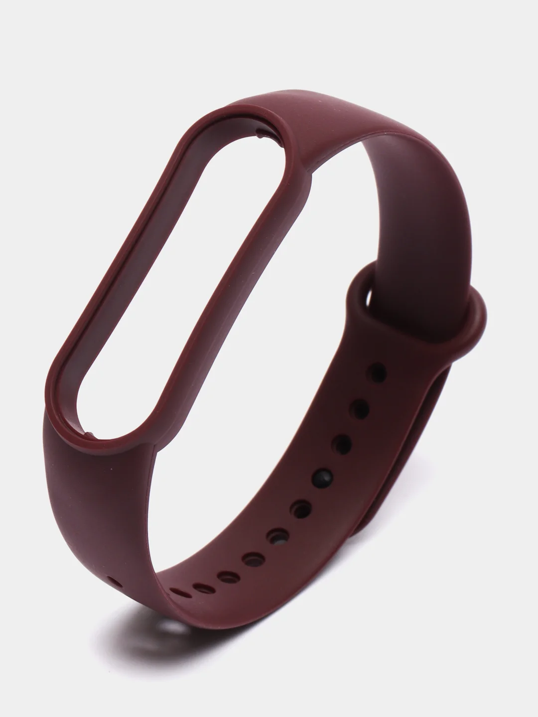 Тёмно-бордовый ремешок силиконовый для фитнес браслета Xiaomi Mi Band 5 Mi Band 6 (Ми Банд 5 Ми Банд 6)