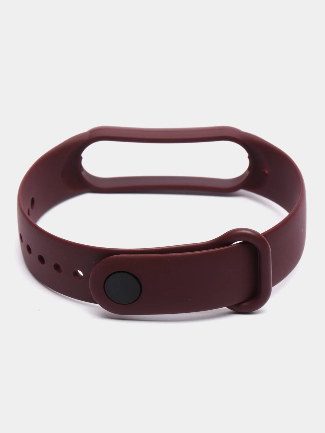 Тёмно-бордовый ремешок силиконовый для фитнес браслета Xiaomi Mi Band 5 Mi Band 6 (Ми Банд 5 Ми Банд 6)