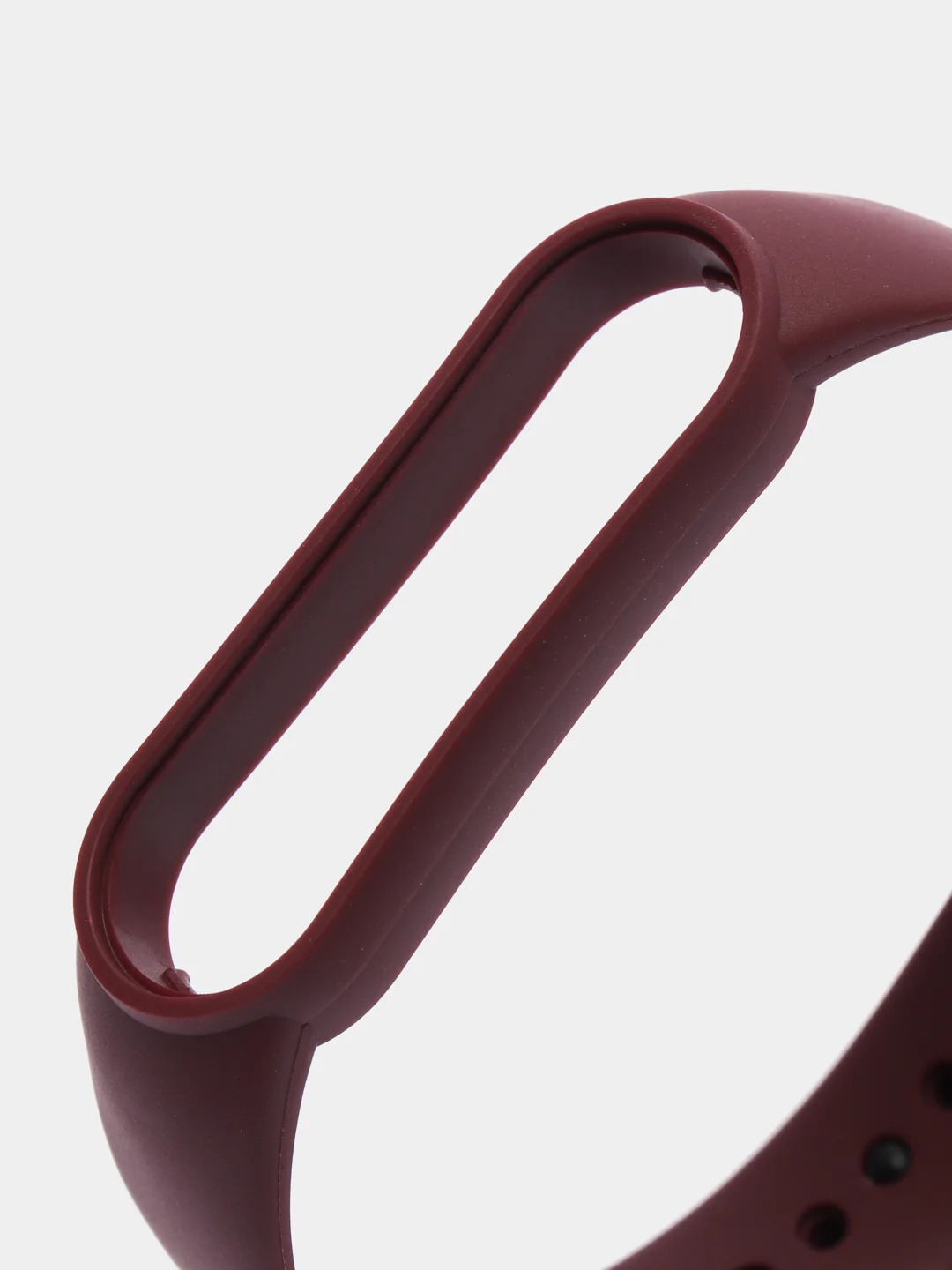 Тёмно-бордовый ремешок силиконовый для фитнес браслета Xiaomi Mi Band 5 Mi Band 6 (Ми Банд 5 Ми Банд 6)