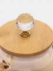 Медный чайник заварочный, стеклянный, с бамбуковой крышкой, 1000 мл