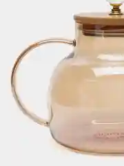 Медный чайник заварочный, стеклянный, с бамбуковой крышкой, 1000 мл