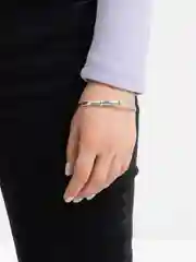 Серебряный браслет женский, регулируемый