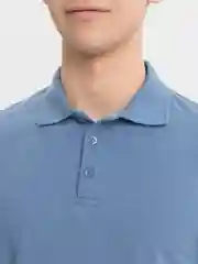 Синий меланж футболка Поло, футболка