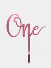 Топпер на торт "One", на годик, акрил