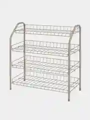 Бежевый этажерка для обуви металлическая 4 полки ТМ Nika, полка 660х280х700 мм, нагрузка до 20 кг