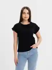 Черный футболка женская, оверсайз, базовая, однотонная