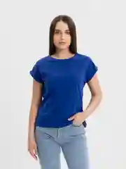 Синий футболка женская, оверсайз, базовая, однотонная