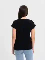 Черный женская футболка