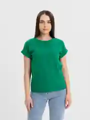 Зеленый женская футболка
