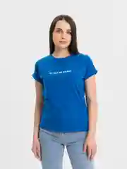 Синий женская футболка