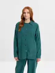 Тёмно-зелёный костюм женский брючный, вельвет