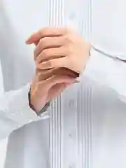 Рубашка женская, белая с синевой