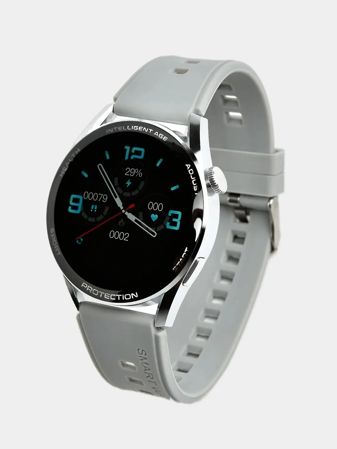 Серый смарт часы наручные Smart Watch X3 Pro, мужские, круглые