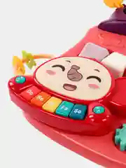 Розовый каталка ходунки 3в1 со светом и музыкой, развивающий игровой центр, столик, бизиборд