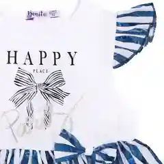 Синий платье детское, для девочки, 2-6 лет