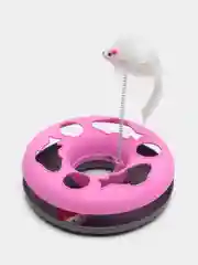 Розовый интерактивная игрушка для кошек "Трек с шариком и мышкой"