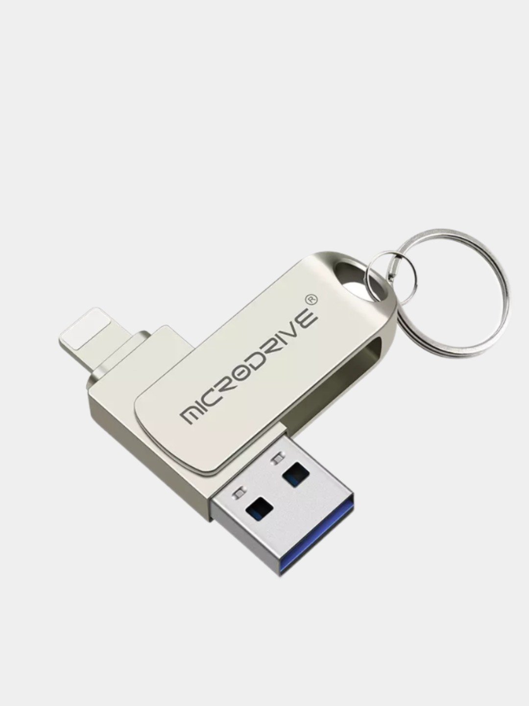 Флешка USB 3.0/Lightning (2 в 1) для iPhone, объем памяти 64ГБ, 128ГБ  купить по цене 1590 ₽ в интернет-магазине KazanExpress