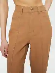 Бежевый джинсы cropped с отворотами женские Zarina укороченные