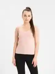 Пудровый топ женский, майка лапша в рубчик