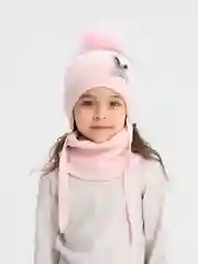 Конфетный комплект детский, демисезонный: шапка, снуд