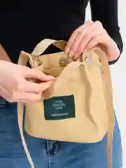 Хаки сумка холщовая женская, повседневная