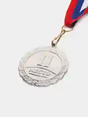 Серебряный медаль призовая, диаметр 5 см