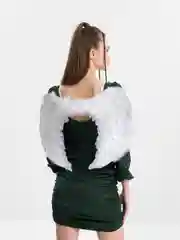 Белый крылья из перьев Ангел/ Демон, размер 60*40 см