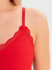 Красный топ женский, базовый